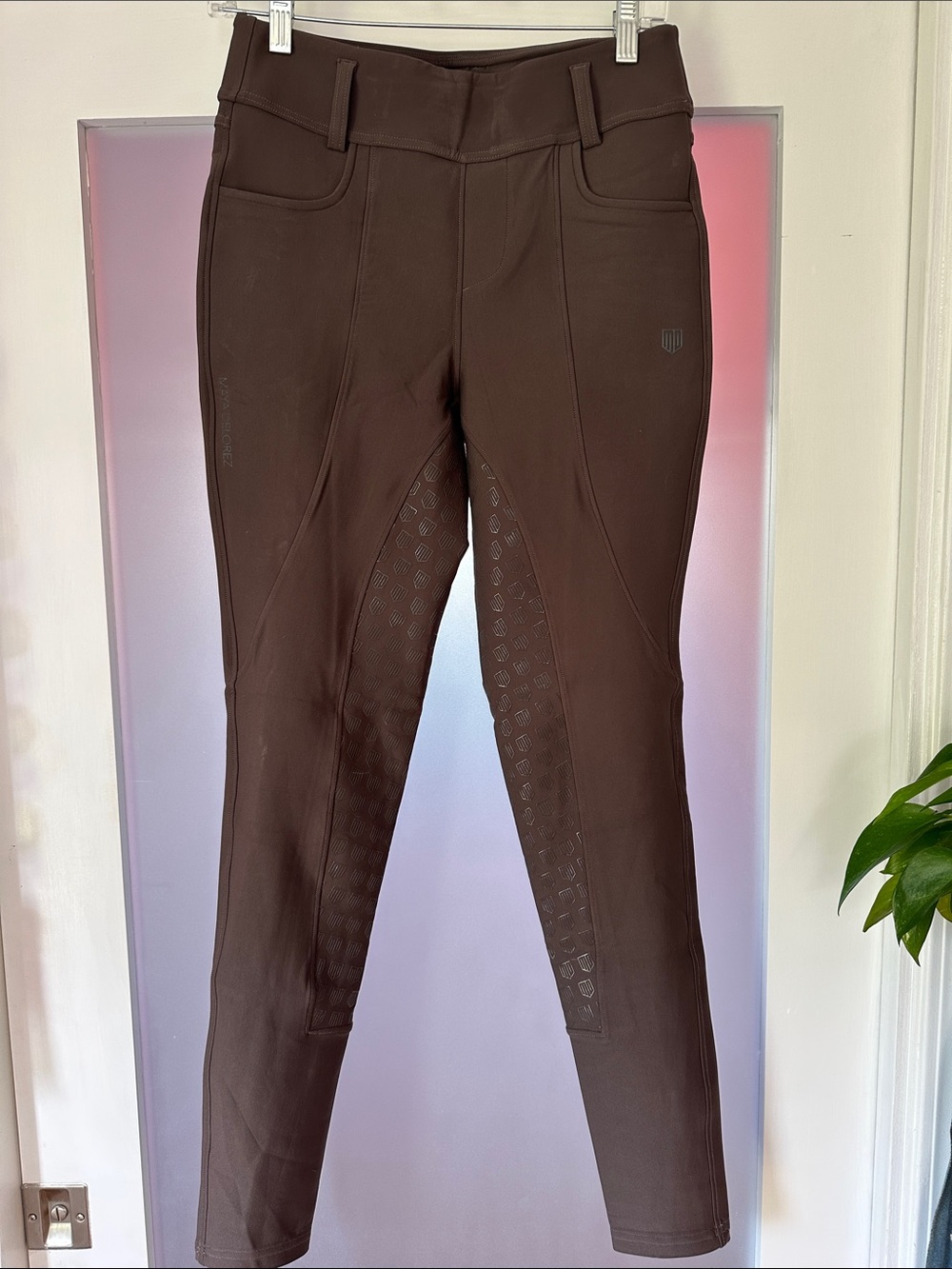 Maya Delorez Brown Full-Seat Compression Riding Breeches with Silicone Grip